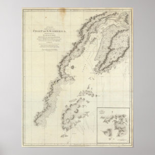 Kusten i Nordamerika 3 Poster