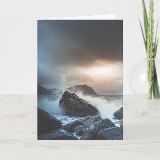 Kusten i Norge Sjölandskap Photo Kort (Framsida)