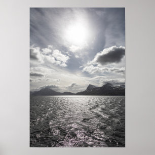 Kusten i Norgens liggande foto Poster