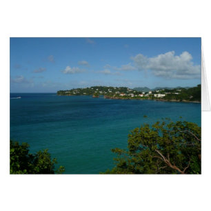 Kusten i St. Lucia Caribbean Vacation Photo Hälsningskort
