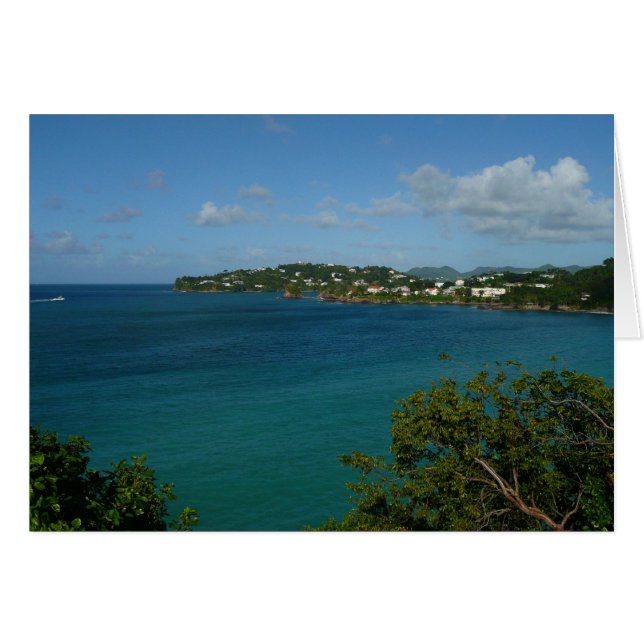 Kusten i St. Lucia Caribbean Vacation Photo Hälsningskort (Framsidan Horizontal)