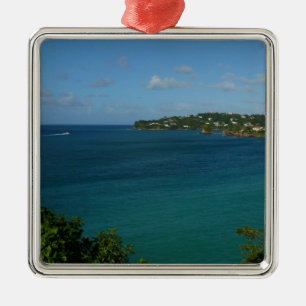 Kusten i St. Lucia Caribbean Vacation Photo Julgransprydnad Metall