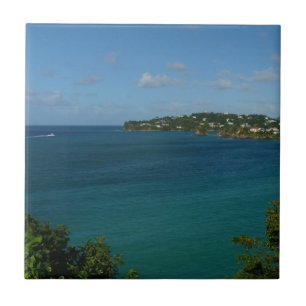 Kusten i St. Lucia Caribbean Vacation Photo Kakelplatta
