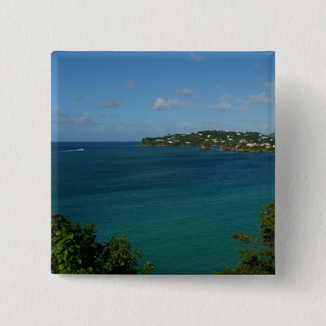 Kusten i St. Lucia Caribbean Vacation Photo Knapp (Framsida)
