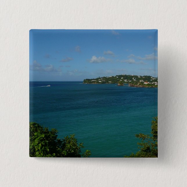 Kusten i St. Lucia Caribbean Vacation Photo Knapp (Framsida)