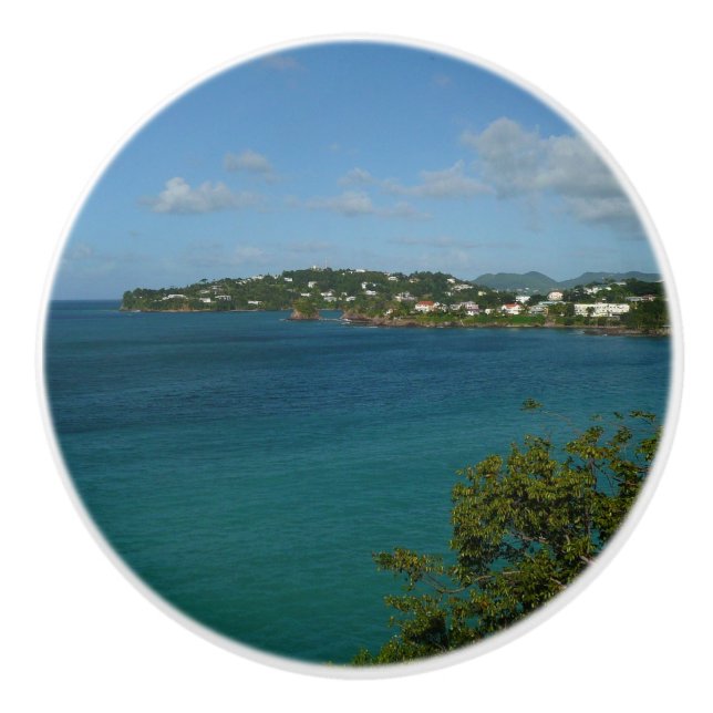 Kusten i St. Lucia Caribbean Vacation Photo Knopp (Framsidan)