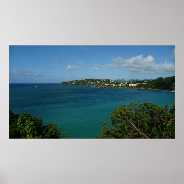 Kusten i St. Lucia Caribbean Vacation Photo Poster (Framsidan)