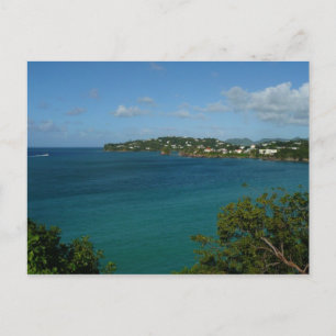 Kusten i St. Lucia Caribbean Vacation Photo Vykort