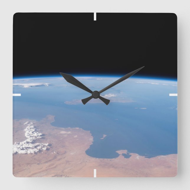 Kusten i Tunisien och Libyen och Sicilien Fyrkantig Klocka (Framsida)