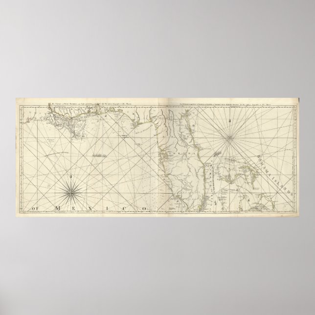 Kusten i Väster Florida och Louisiana. 1775 Poster (Framsidan)