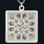 Kusten Kaleidoscope I Silverpläterat Halsband<br><div class="desc">Havsliv</div>