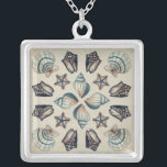Kusten Kaleidoscope I Silverpläterat Halsband<br><div class="desc">Havsliv</div>