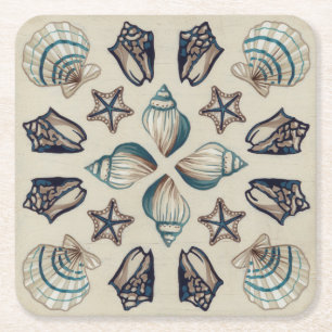 Kusten Kaleidoscope I Underlägg Papper Kvadrat