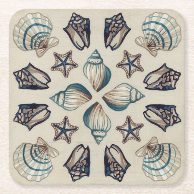 Kusten Kaleidoscope I Underlägg Papper Kvadrat (Framsidan)