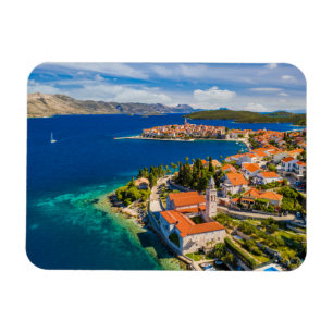 Kusten Korcula Town, Korcula Island, Kroatien Magnet