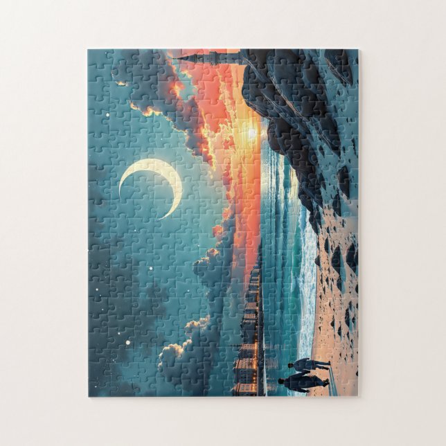 Kusten kväll pussel (Vertikal)