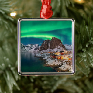 Kusten Lofoten Islands, Hamnoy, Norge Julgransprydnad Metall