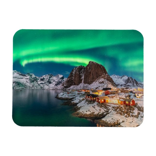 Kusten | Lofoten Islands, Hamnoy, Norge Magnet (Horisontell)