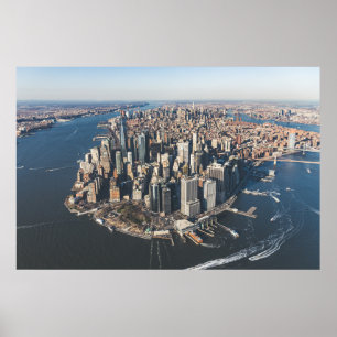Kusten Manhattan, New York City Poster