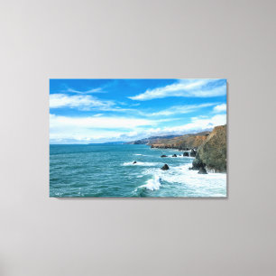 Kusten   Marin Headlands, Kalifornien Canvastryck