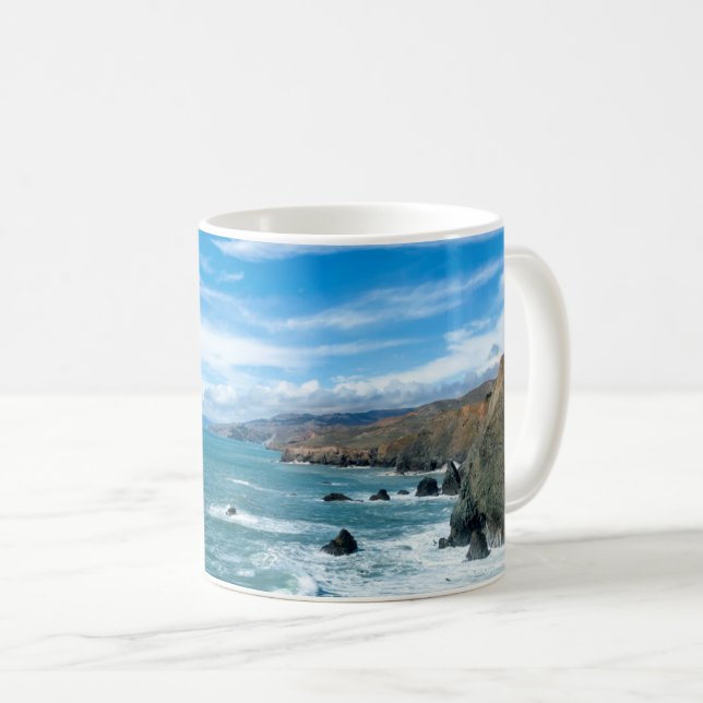 Kusten | Marin Headlands, Kalifornien Kaffemugg (Framsida höger)