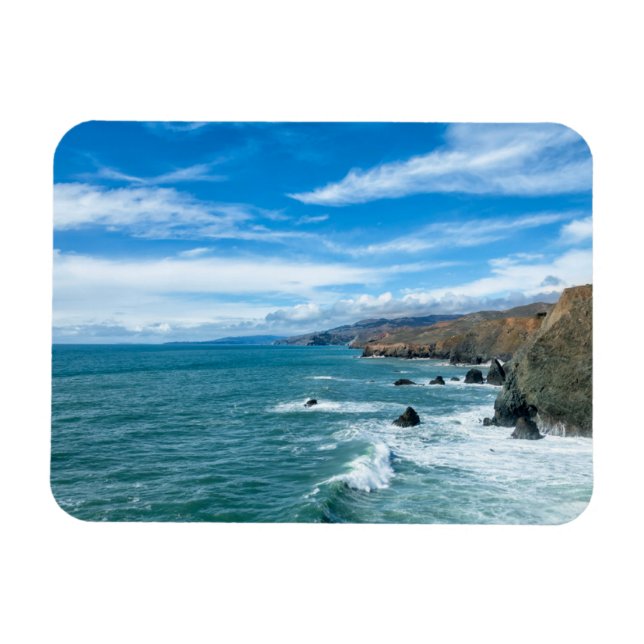 Kusten | Marin Headlands, Kalifornien Magnet (Horisontell)