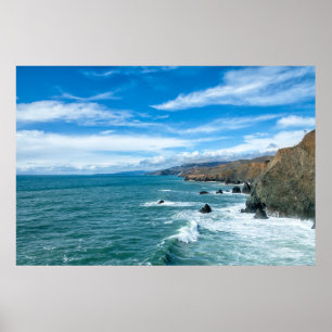Kusten   Marin Headlands, Kalifornien Poster