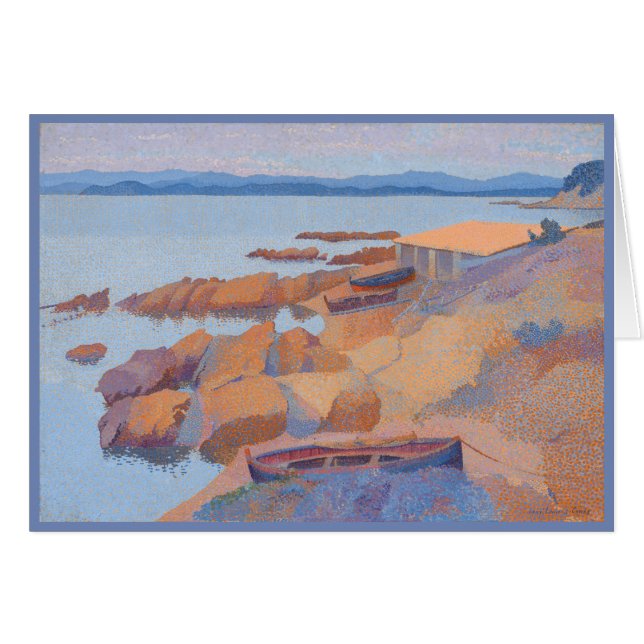 "Kusten nära Antibes" av Henri Edmond Kor Hälsningskort (Framsidan Horizontal)
