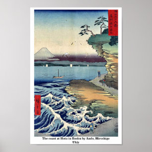 Kusten på Hota i Boshu vid Ando, Hiroshige Ukiy Poster