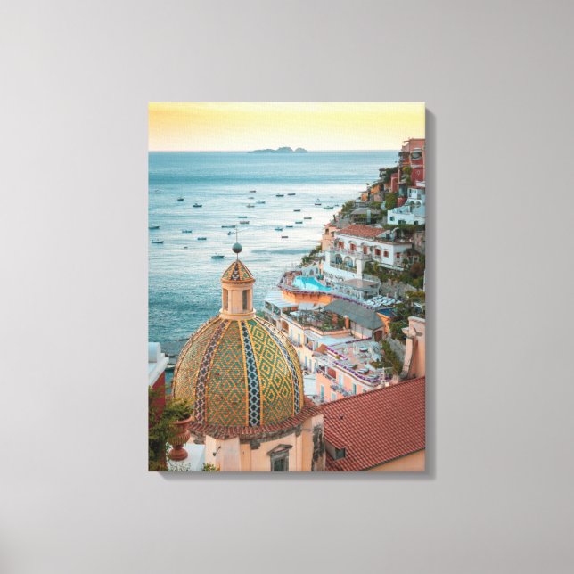 Kusten | Positano, Amalfi Kusten, Italien Canvastryck (Framsida)