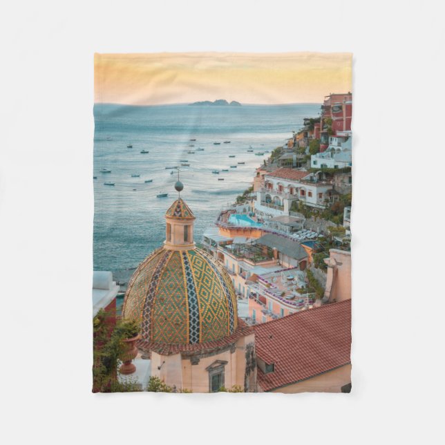Kusten | Positano, Amalfi Kusten, Italien Fleecefilt (Framsidan)