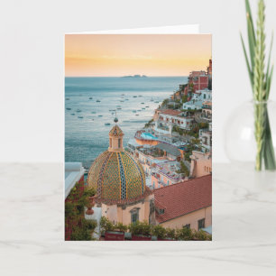 Kusten Positano, Amalfi Kusten, Italien Kort