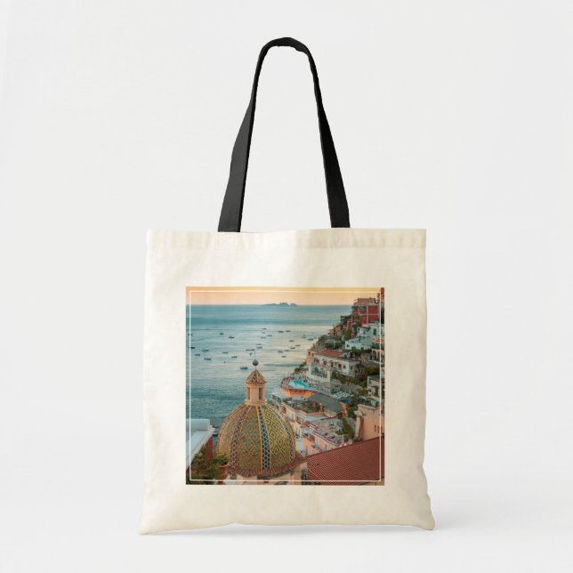 Kusten | Positano, Amalfi Kusten, Italien Tygkasse (Framsidan)