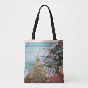 Kusten Positano, Amalfi Kusten, Italien Tygkasse