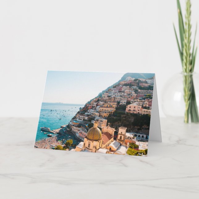 Kusten | Positano Italien, Cliffside Village Kort (Framsida)