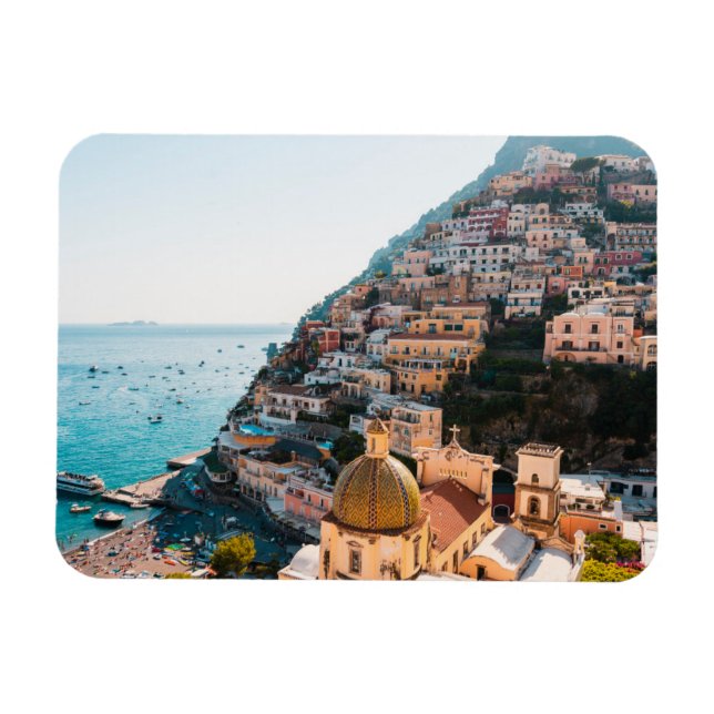 Kusten | Positano Italien, Cliffside Village Magnet (Horisontell)