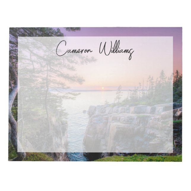 Kusten | Ravens Nest Acadia nationalpark Maine Anteckningsblock (Framsida)