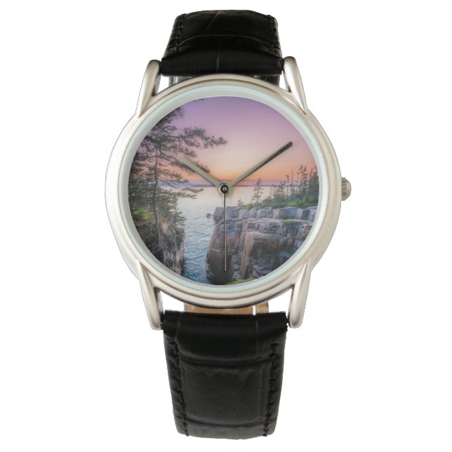 Kusten | Ravens Nest Acadia nationalpark Maine Armbandsur (Framsida)