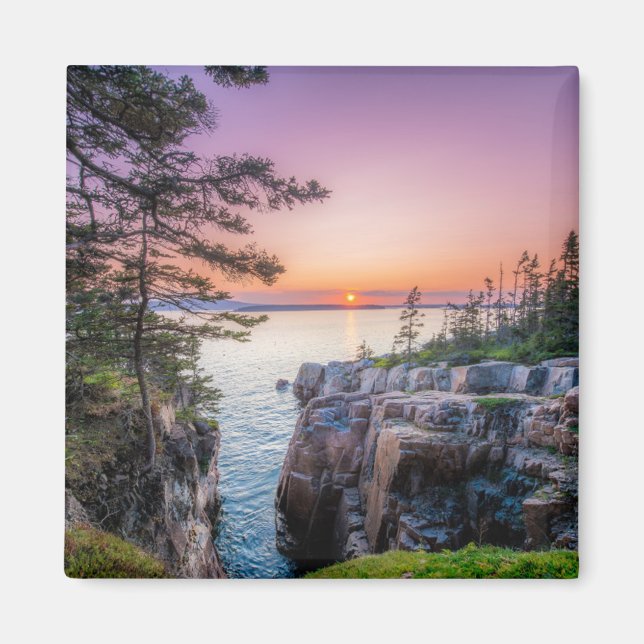 Kusten | Ravens Nest Acadia nationalpark Maine Magnet (Framsidan)