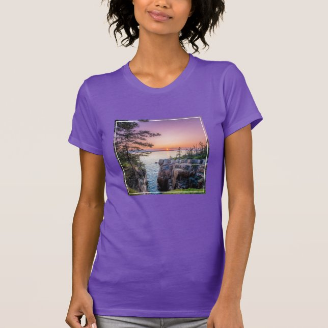 Kusten | Ravens Nest Acadia nationalpark Maine T Shirt (Framsida)