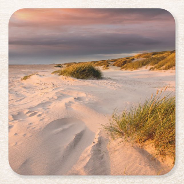 Kusten | Saltum Beach, Danmark Underlägg Papper Kvadrat (Framsidan)