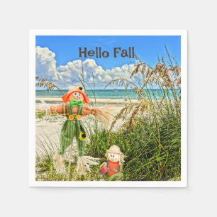 Kusten Sanibel Island Florida Beach & Fågelskrämma Pappersservett