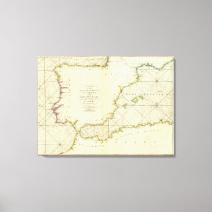 Kusten Spanien, Portugal, Barbary Canvastryck