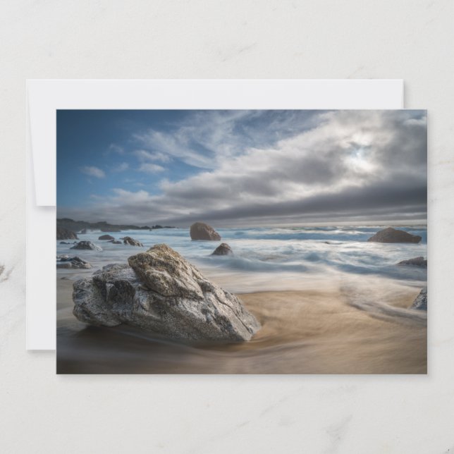 Kusten | Stormy Big Sur, Kalifornien Tack Kort (Framsida)