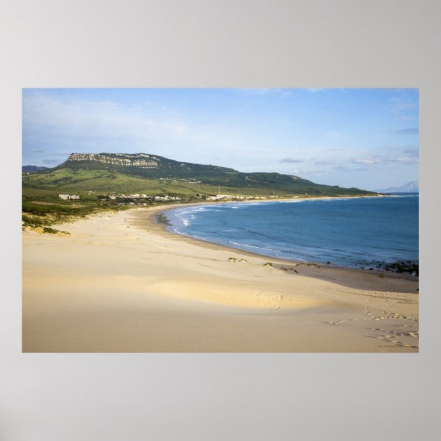 Kusten-stranden längs Kusten nära Tarifa Poster (Framsidan)