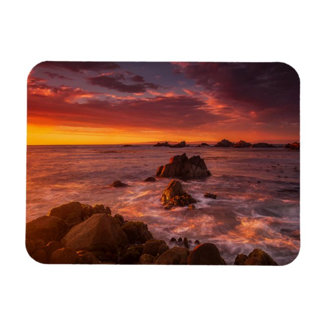 Kusten | Sunset Pacific Grove Carmel California Magnet (Horisontell)