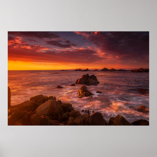 Kusten | Sunset Pacific Grove Carmel California Poster (Framsidan)