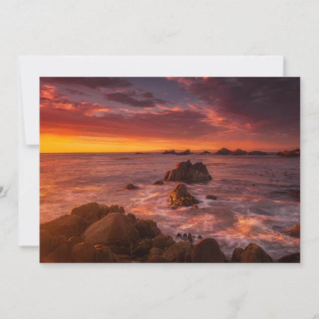Kusten | Sunset Pacific Grove Carmel California Tack Kort (Framsida)
