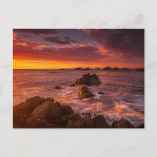 Kusten Sunset Pacific Grove Carmel California Vykort
