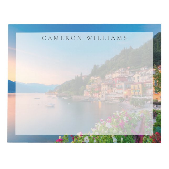 Kusten | Varenna, Lombardiet, Italien Anteckningsblock (Framsida)